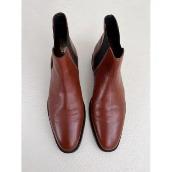 Sandro Rich Whiskey Brown Nappa Leather Chelsea Boots size 41/11 US Mens
